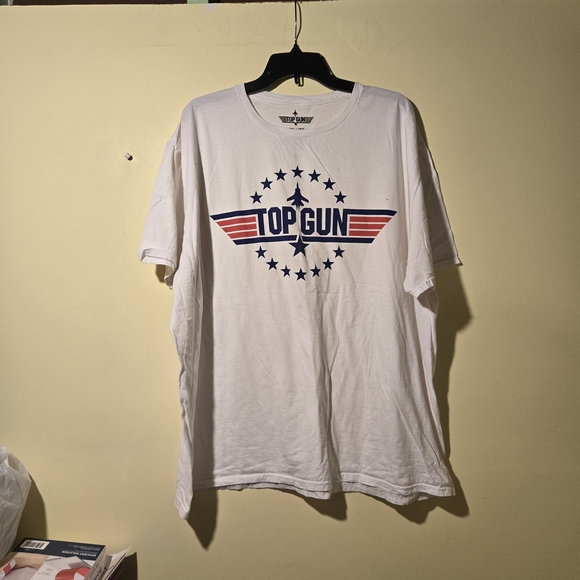 Top Gun White Graphic Tee for Men - Picture 1 of 3
